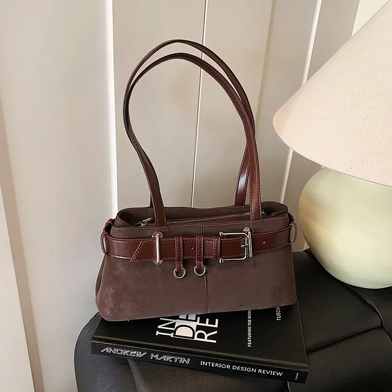 Retro Frosted Suede Shoulder Bag Women 2026 — feature 26