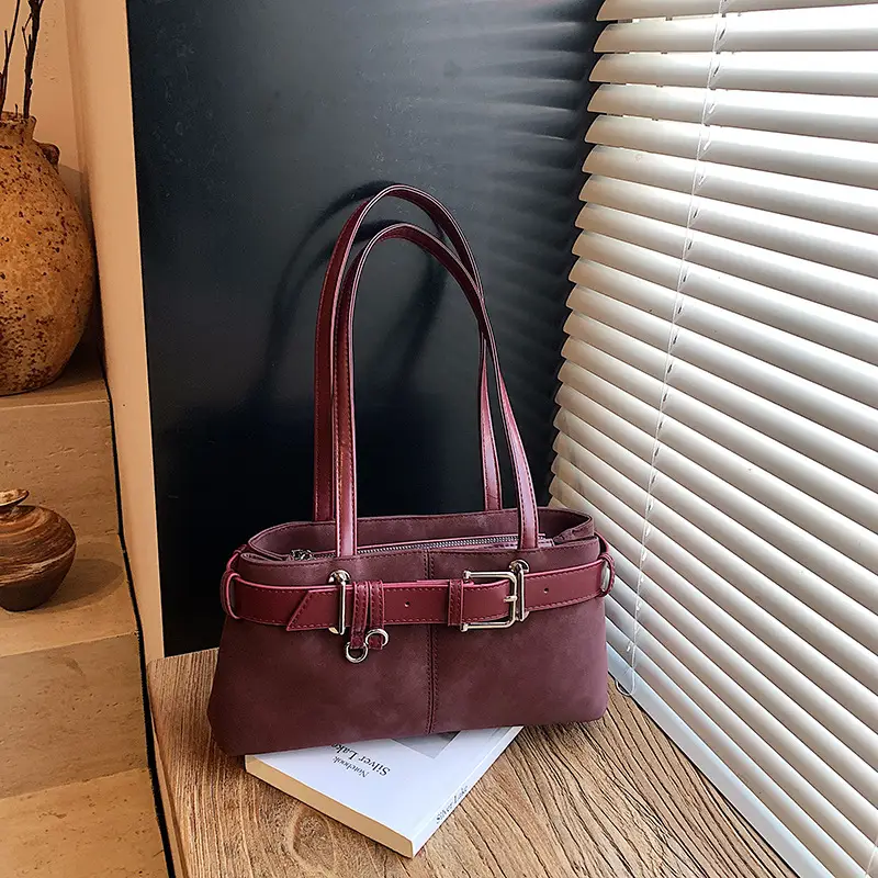 Retro Frosted Suede Shoulder Bag Women 2026 — feature 28
