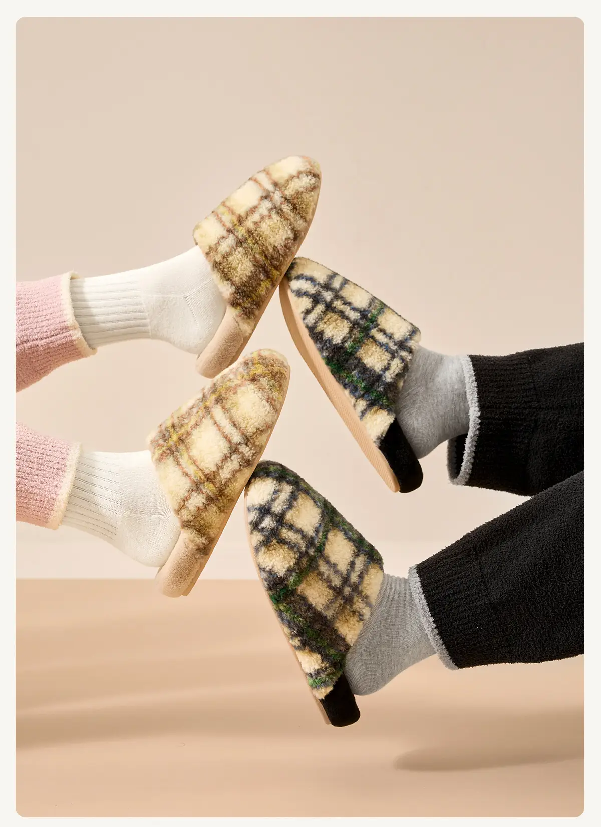 Cotton Plush Slippers Women Winter Warm Indoor Home — feature 13