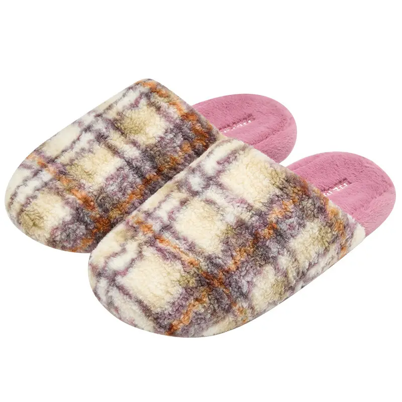 Cotton Plush Slippers Women Winter Warm Indoor Home - Image 2