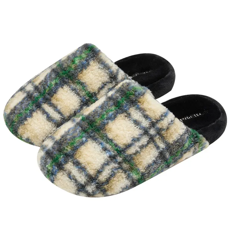 Cotton Plush Slippers Women Winter Warm Indoor Home - Image 3