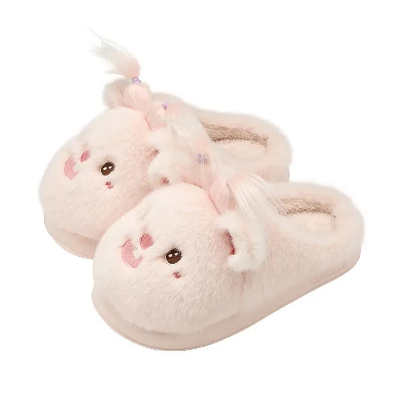 Cute Pink Mouse Slippers for Women Winter 2025