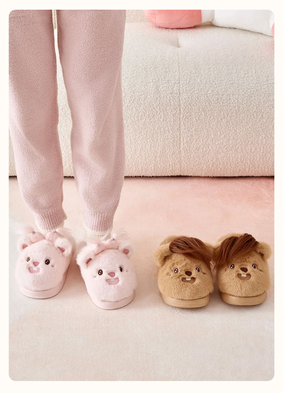 Cute Pink Mouse Slippers for Women Winter 2025 — feature 15