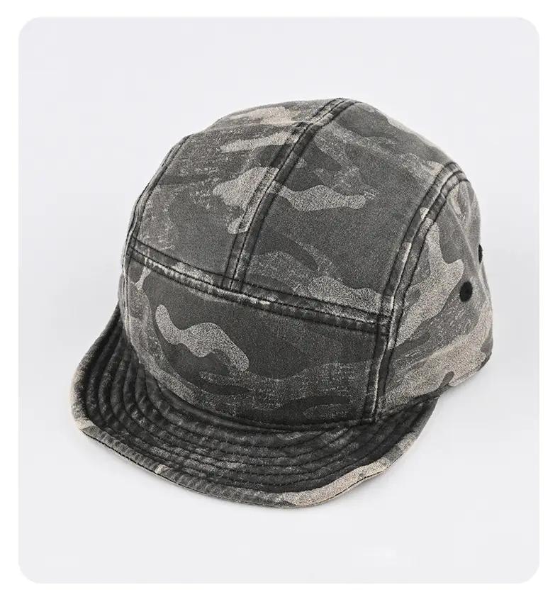 Men Camouflage Peaked Cap with Short Brim — feature 6