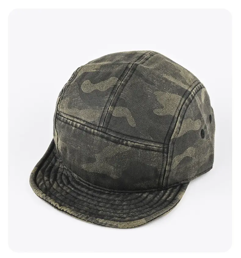 Men Camouflage Peaked Cap with Short Brim — feature 8