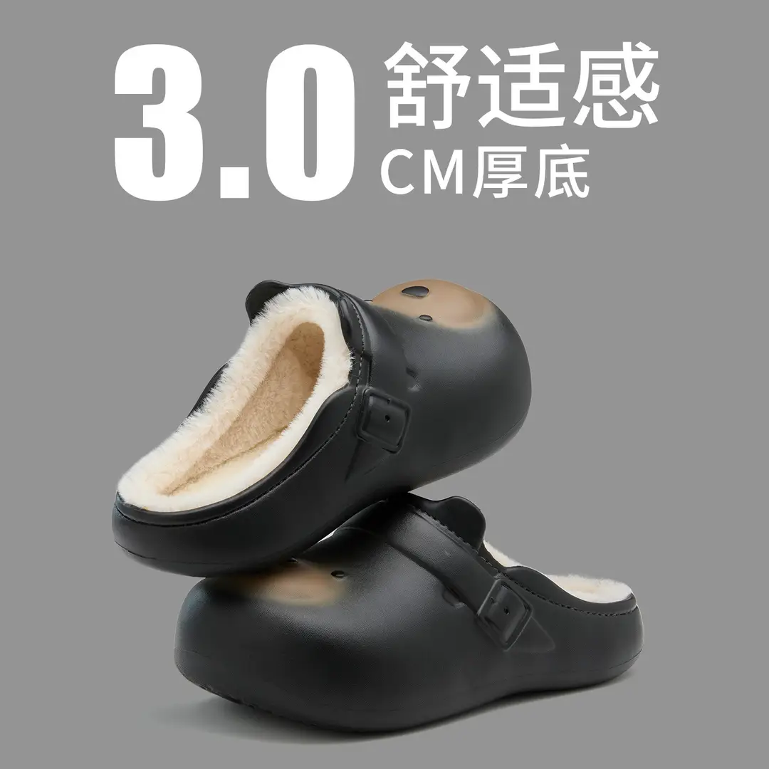 Lidani Waterproof Cotton Slippers for Women, Winter 2025 New Style, Indoor Home Warm Plush Cute Cartoon Cotton Shoes - Image 7