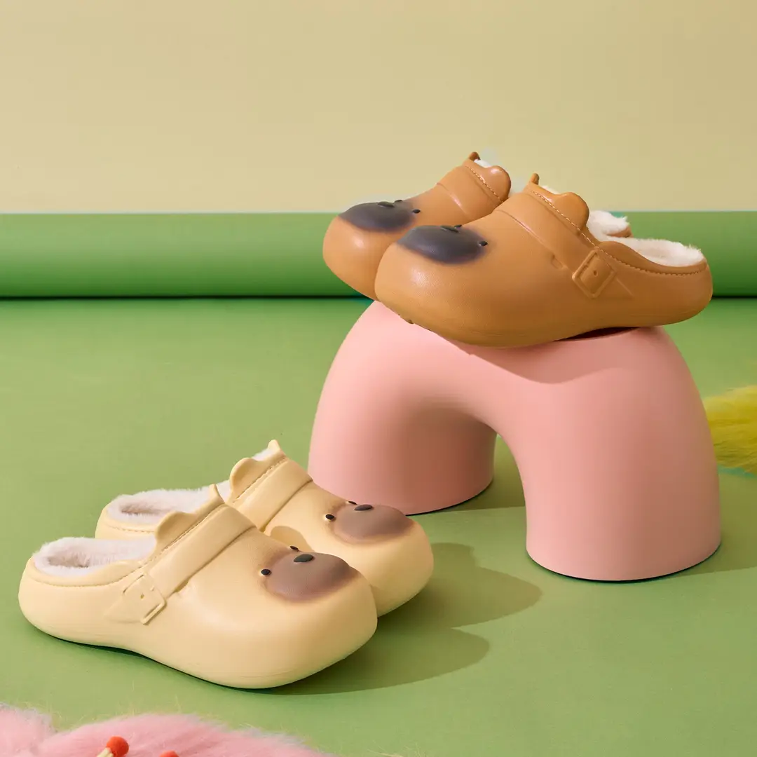 Lidani Waterproof Cotton Slippers for Women, Winter 2025 New Style, Indoor Home Warm Plush Cute Cartoon Cotton Shoes - Image 9