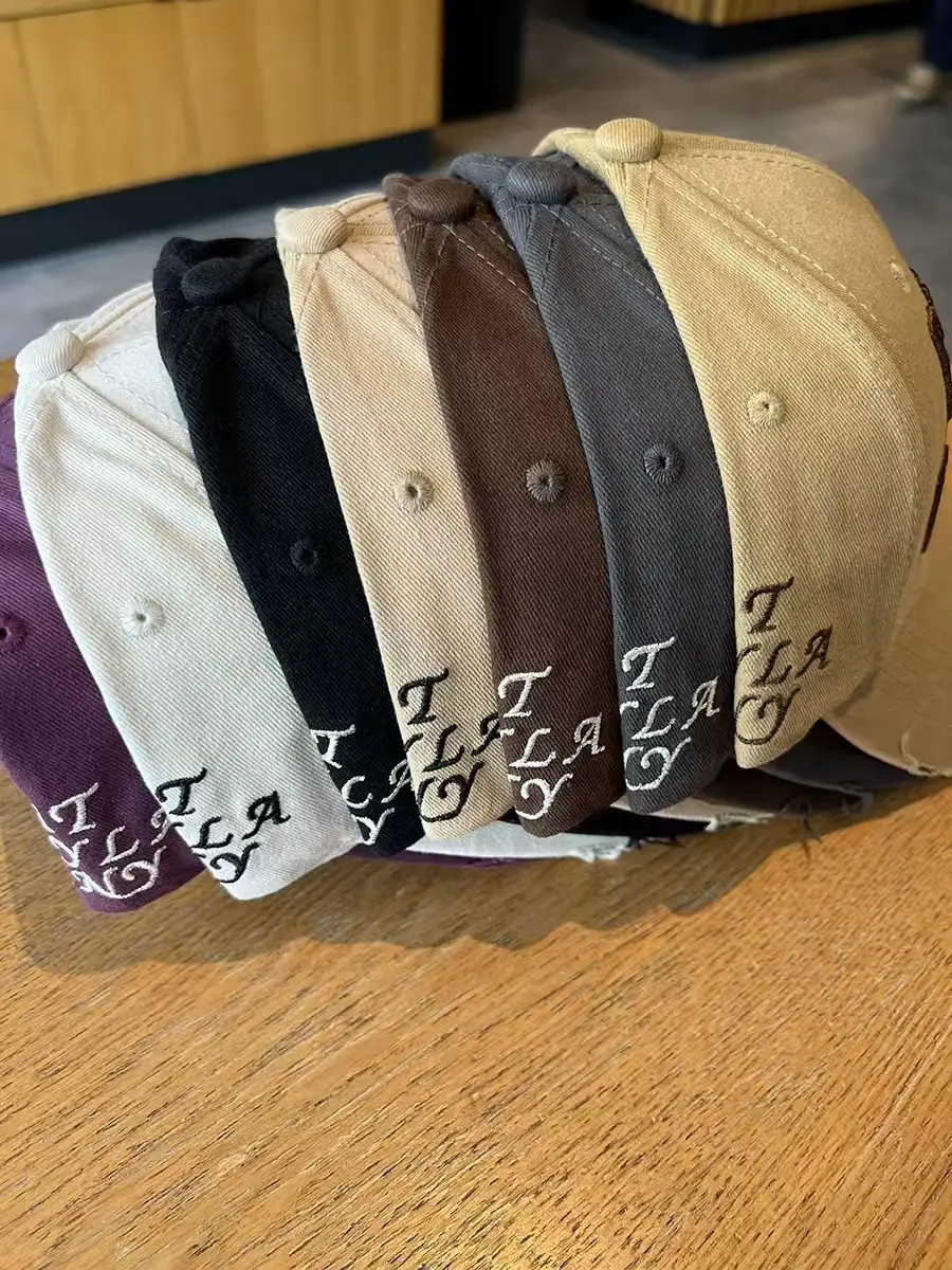 Brown Letter Embroidered Baseball Cap for Men Women Large Head Circumference — feature 10