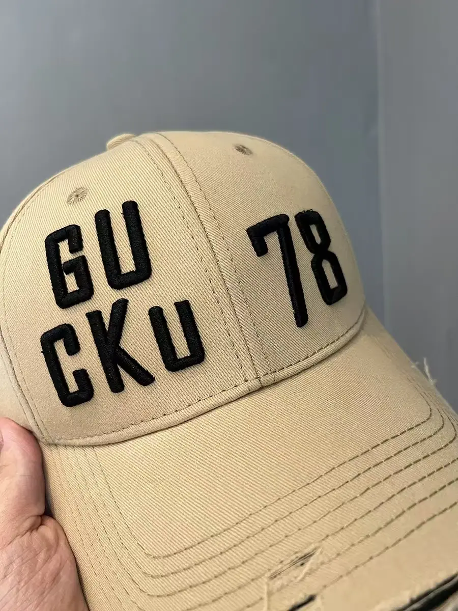 Brown Letter Embroidered Baseball Cap for Men Women Large Head Circumference — feature 11