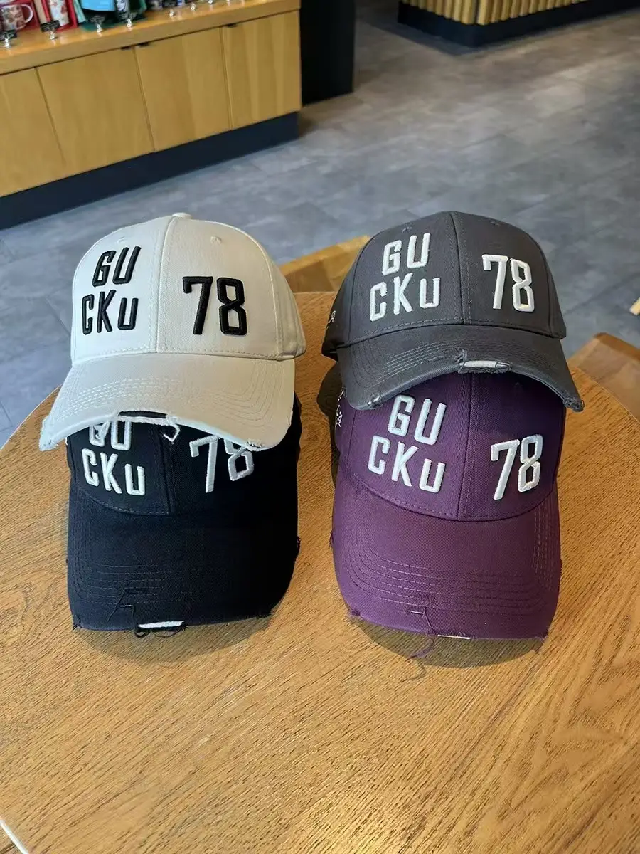 Brown Letter Embroidered Baseball Cap for Men Women Large Head Circumference — feature 2