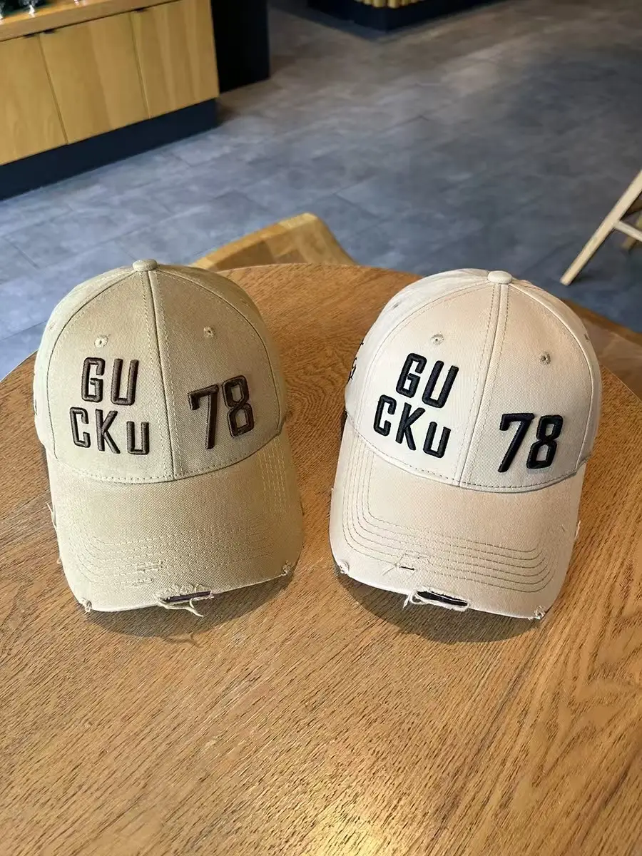 Brown Letter Embroidered Baseball Cap for Men Women Large Head Circumference — feature 8