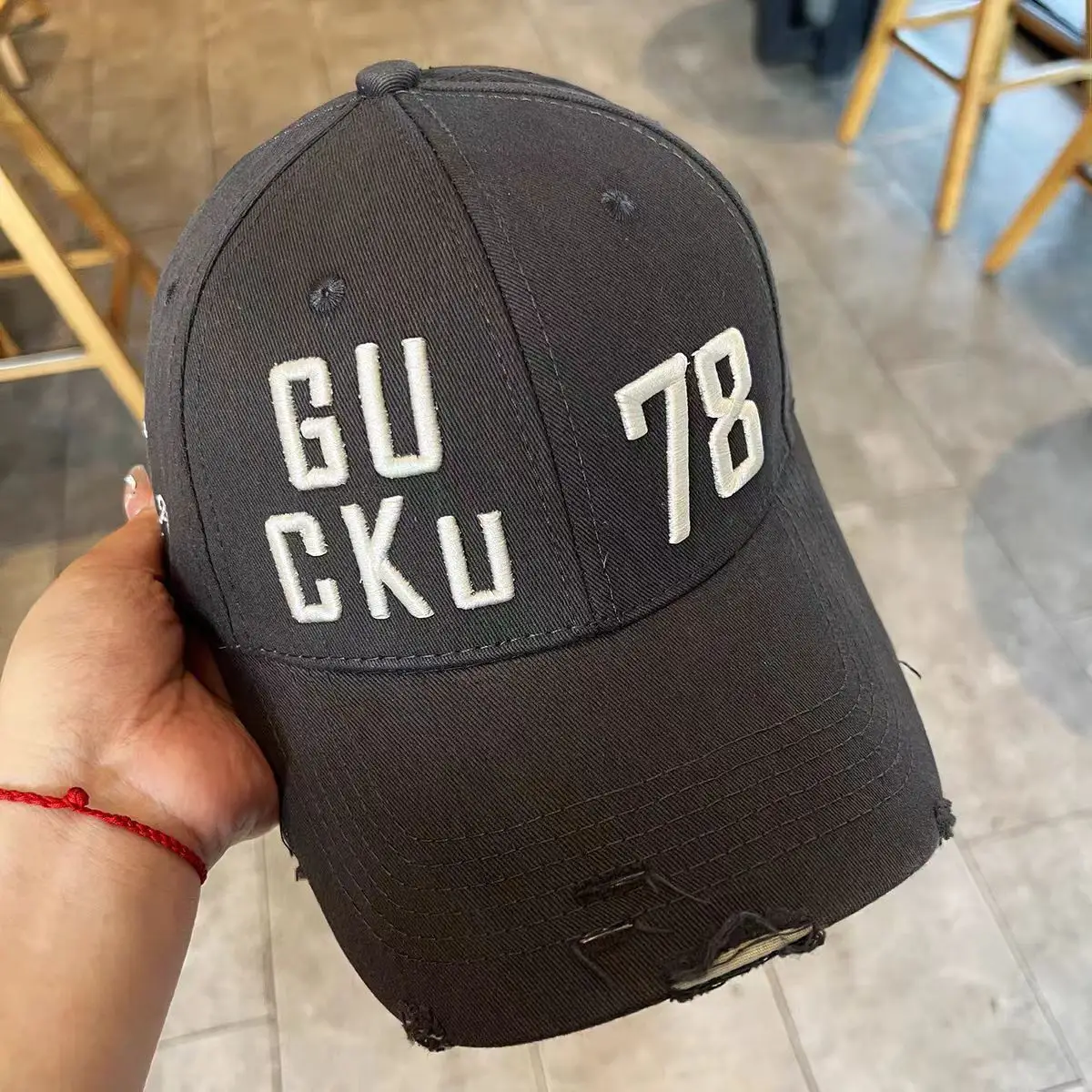 Brown Letter Embroidered Baseball Cap for Men Women Large Head Circumference - Image 5