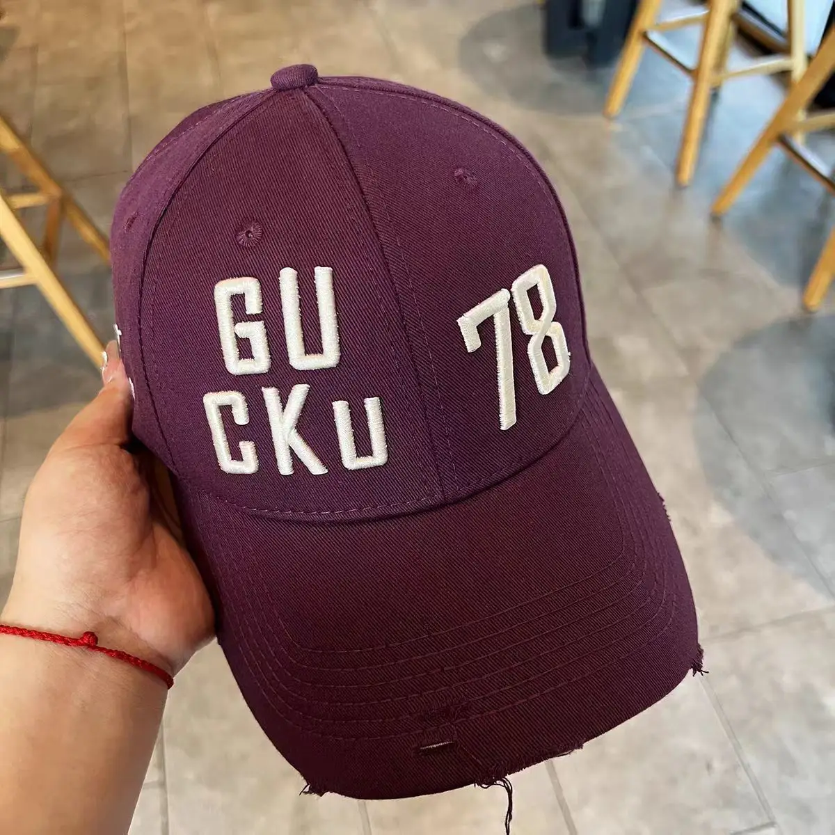 Brown Letter Embroidered Baseball Cap for Men Women Large Head Circumference - Image 6