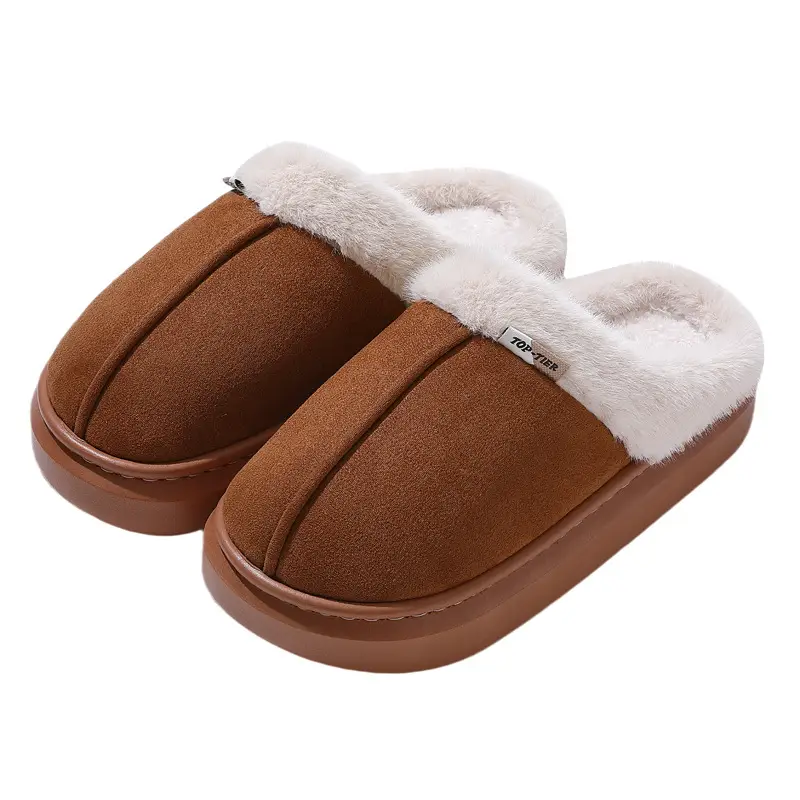 Winter Fluffy Slippers for Men Grey