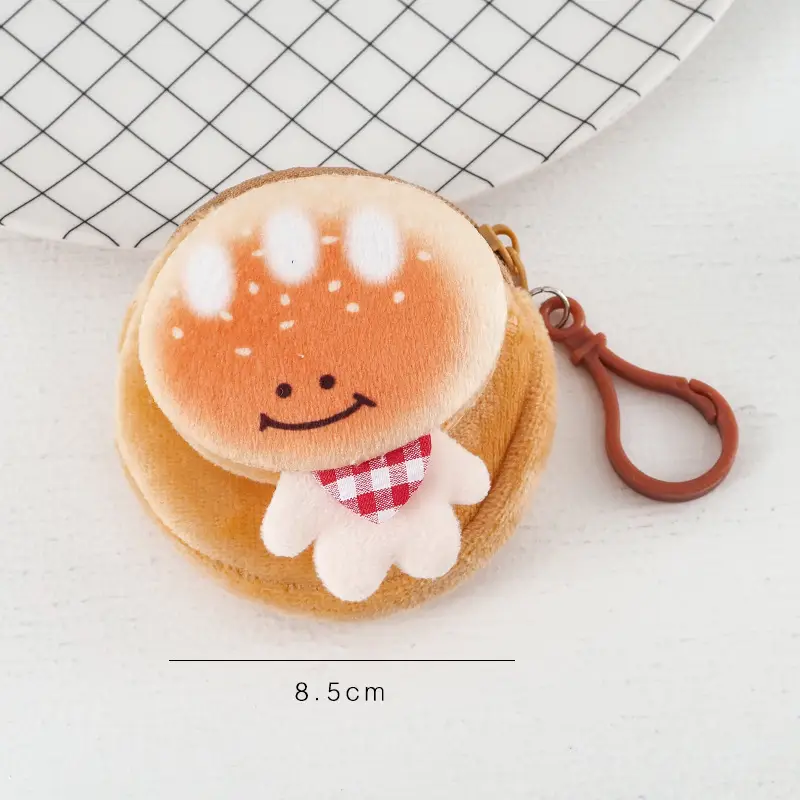 Cartoon Plush Coin Purse, Earphone Case, Storage Bag, Children's Doll, Cute Mini Pendant, Internet Celebrity Keychain