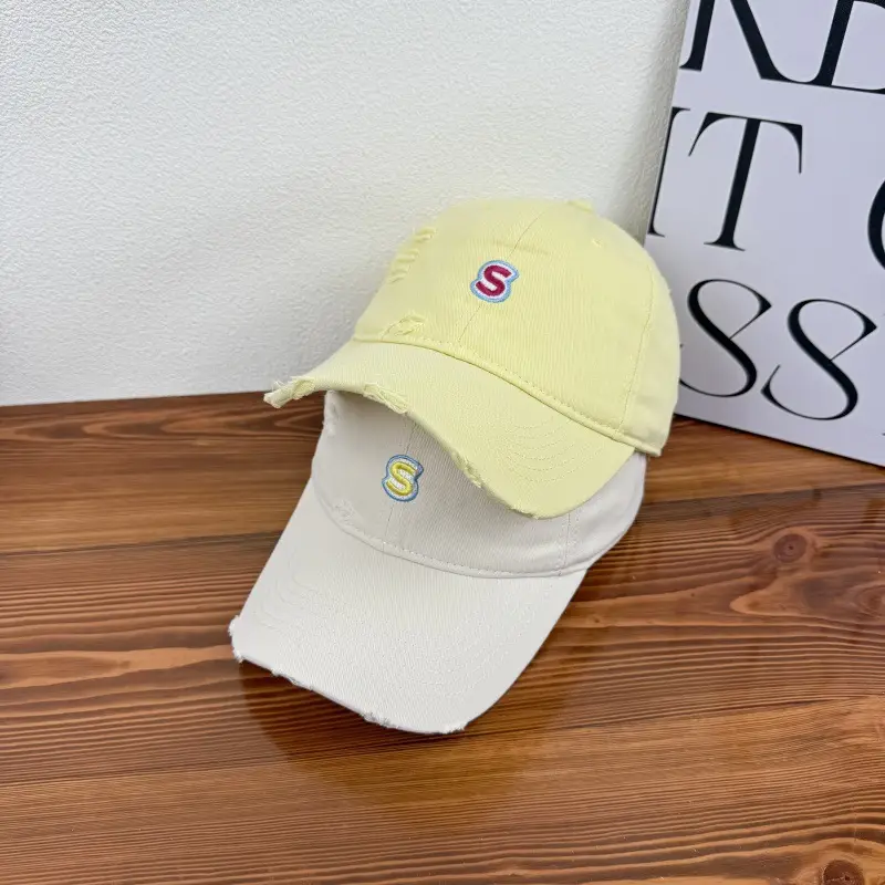 Women Korean Letter Embroidery Cap Light Blue - Image 8