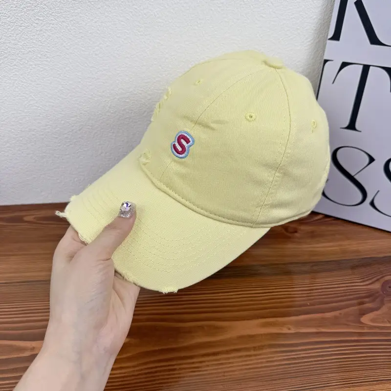 Women Korean Letter Embroidery Cap Light Blue — feature 10