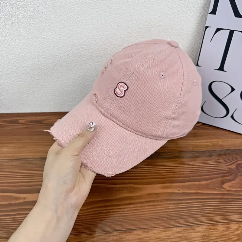 Women Korean Letter Embroidery Cap Light Blue — feature 12