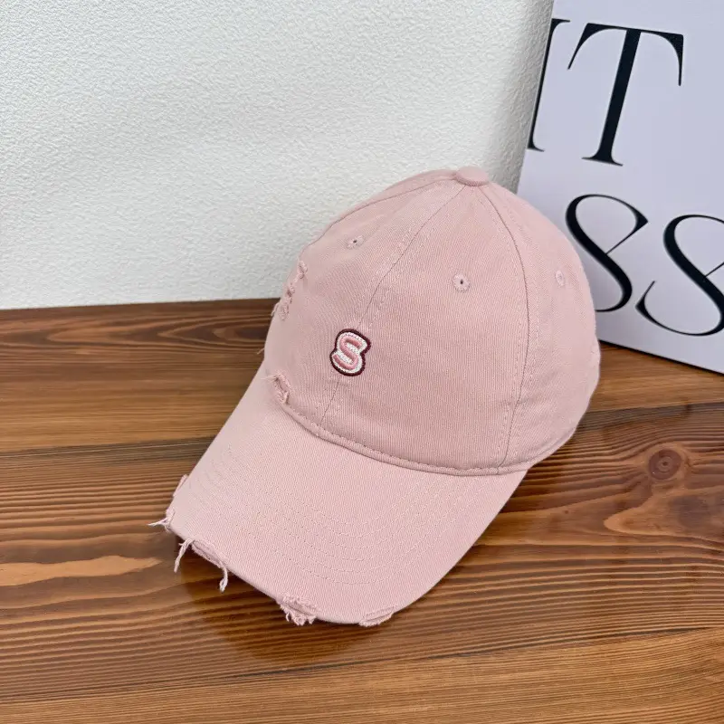 Women Korean Letter Embroidery Cap Light Blue — feature 17
