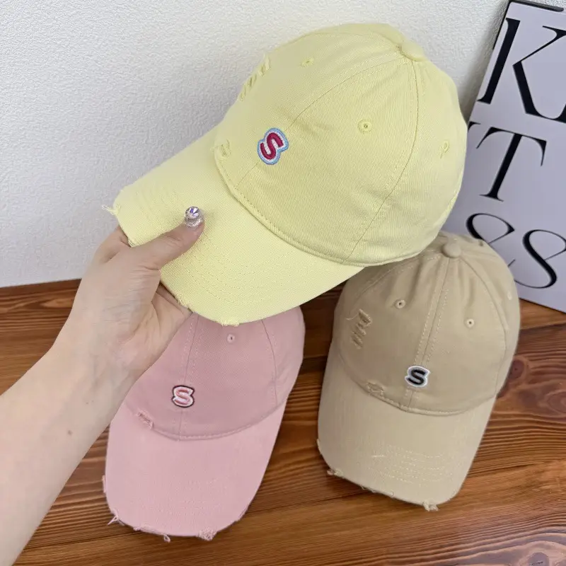 Women Korean Letter Embroidery Cap Light Blue — feature 5