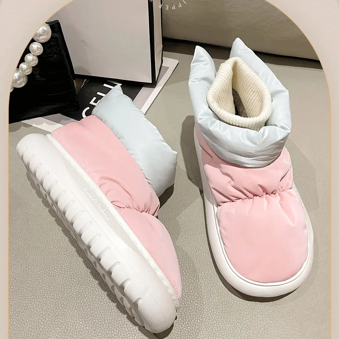 In-Stock Waterproof Snow Boots for Women, Autumn and Winter, Fleece-Lined, Thickened, New Style, Thick-Soled, Non-Slip, Northeast Large Cotton Shoes for Women — feature 14