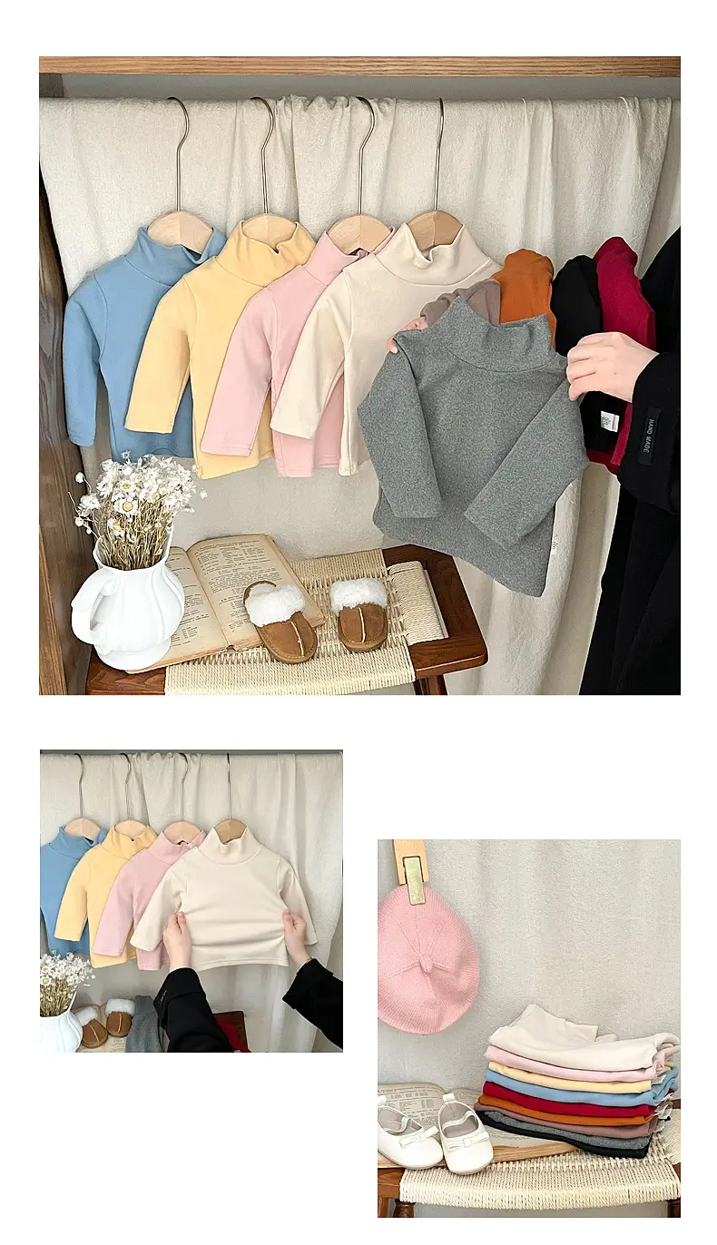 Baby Girl Blue Turtleneck Top Shirt Kids — feature 10