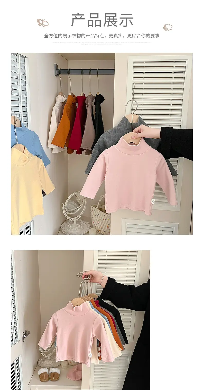 Baby Girl Blue Turtleneck Top Shirt Kids — feature 8
