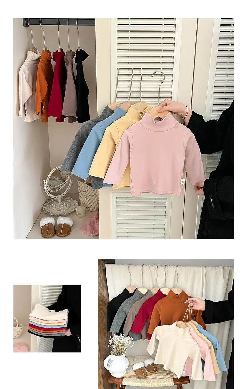 Baby Girl Blue Turtleneck Top Shirt Kids — feature 9