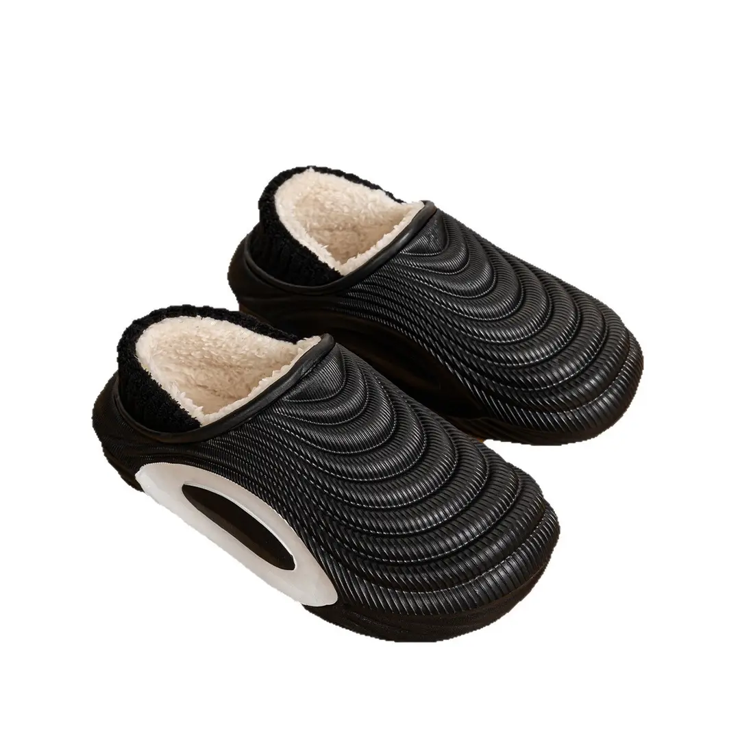 New Waterproof Cotton Slippers for Men, Home Slippers for Women, Soft-Soled Non-Slip Slippers, Thickeneded and Warm for Autumn and Winter