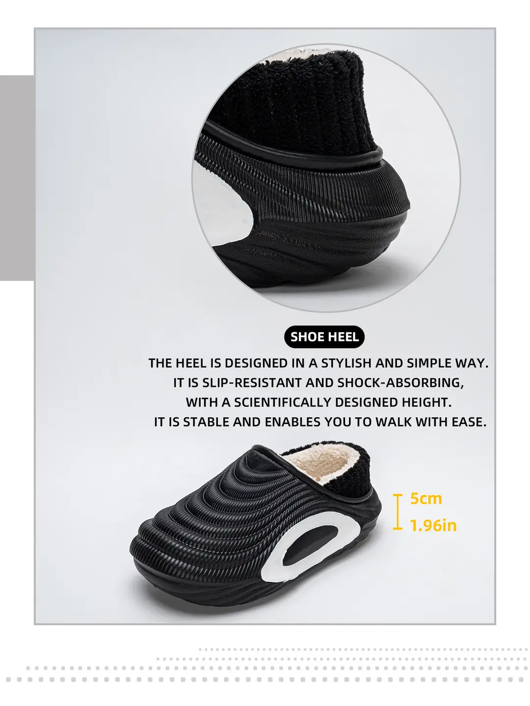 New Waterproof Cotton Slippers for Men, Home Slippers for Women, Soft-Soled Non-Slip Slippers, Thickeneded and Warm for Autumn and Winter — feature 2
