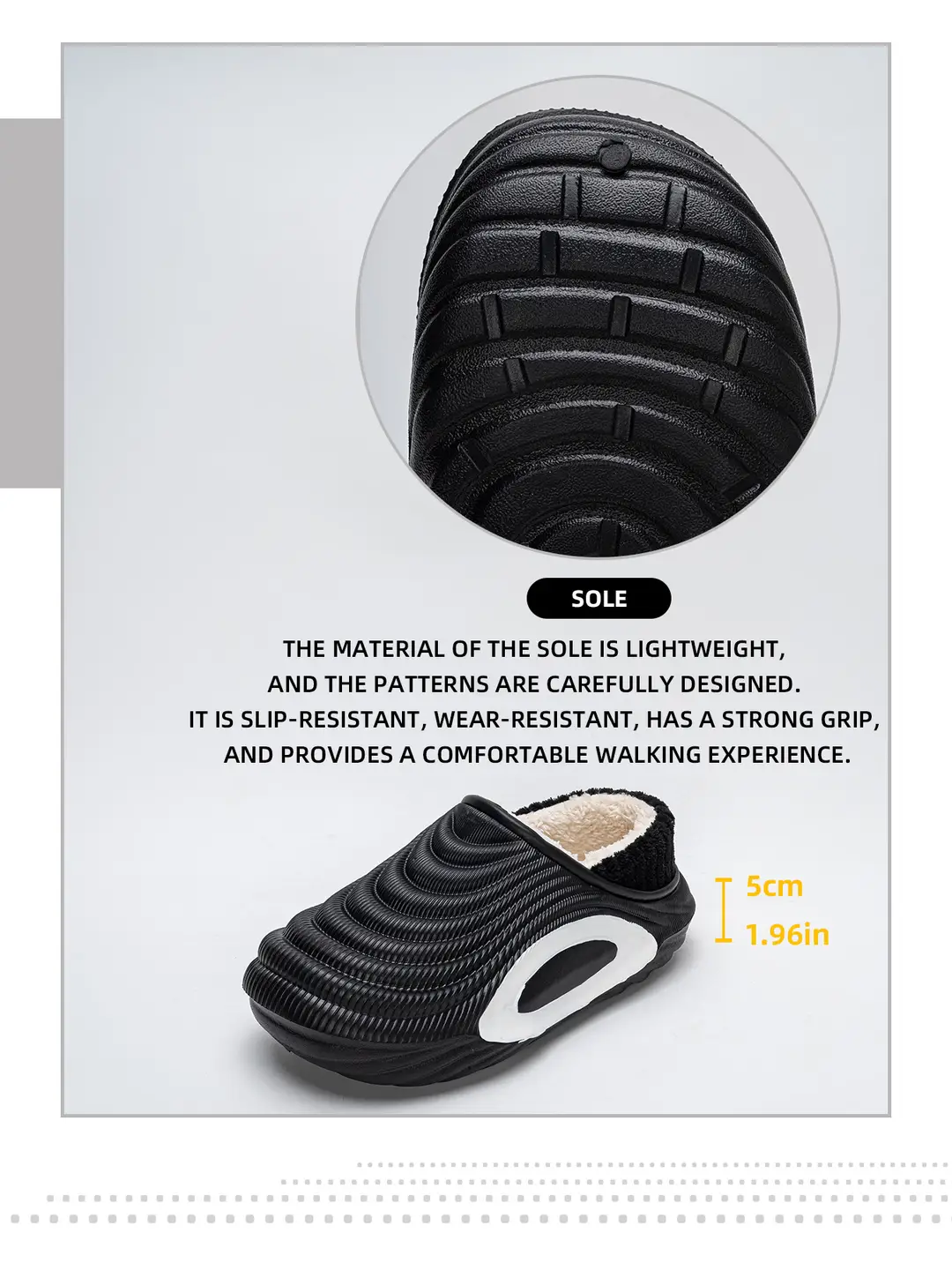 New Waterproof Cotton Slippers for Men, Home Slippers for Women, Soft-Soled Non-Slip Slippers, Thickeneded and Warm for Autumn and Winter — feature 3