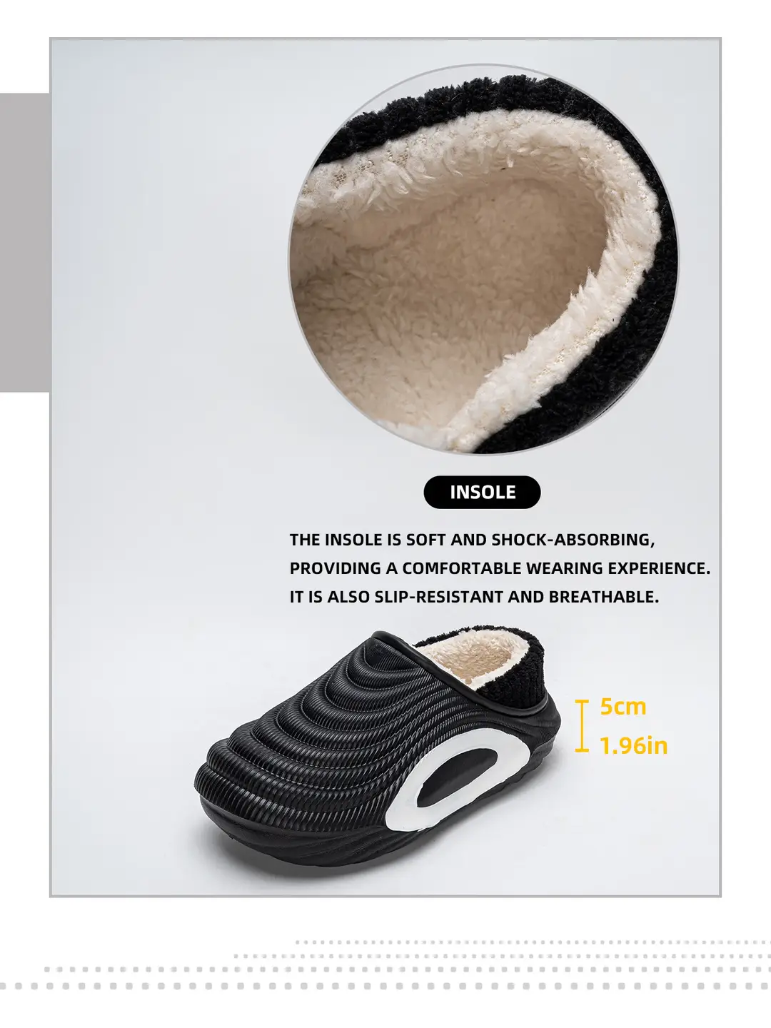 New Waterproof Cotton Slippers for Men, Home Slippers for Women, Soft-Soled Non-Slip Slippers, Thickeneded and Warm for Autumn and Winter — feature 4