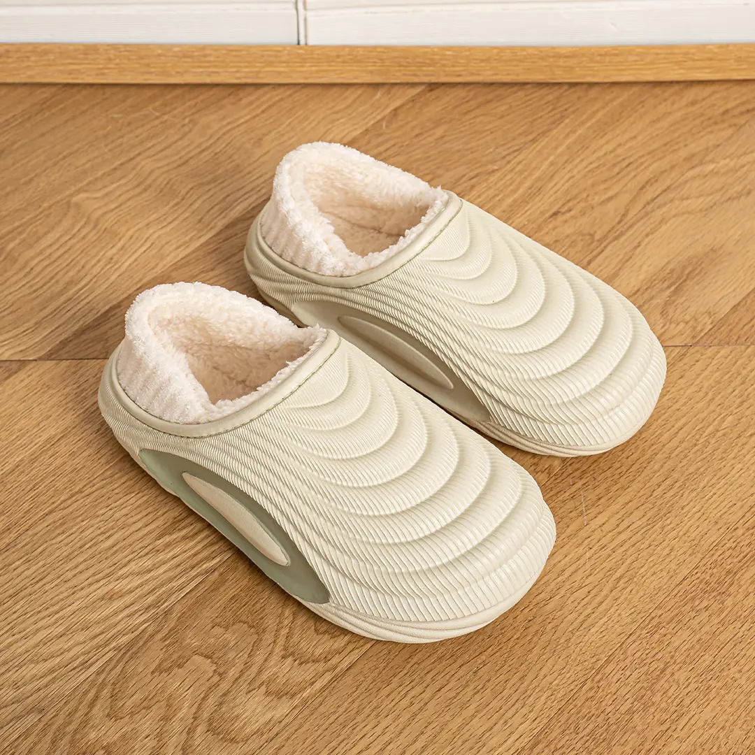 New Waterproof Cotton Slippers for Men, Home Slippers for Women, Soft-Soled Non-Slip Slippers, Thickeneded and Warm for Autumn and Winter