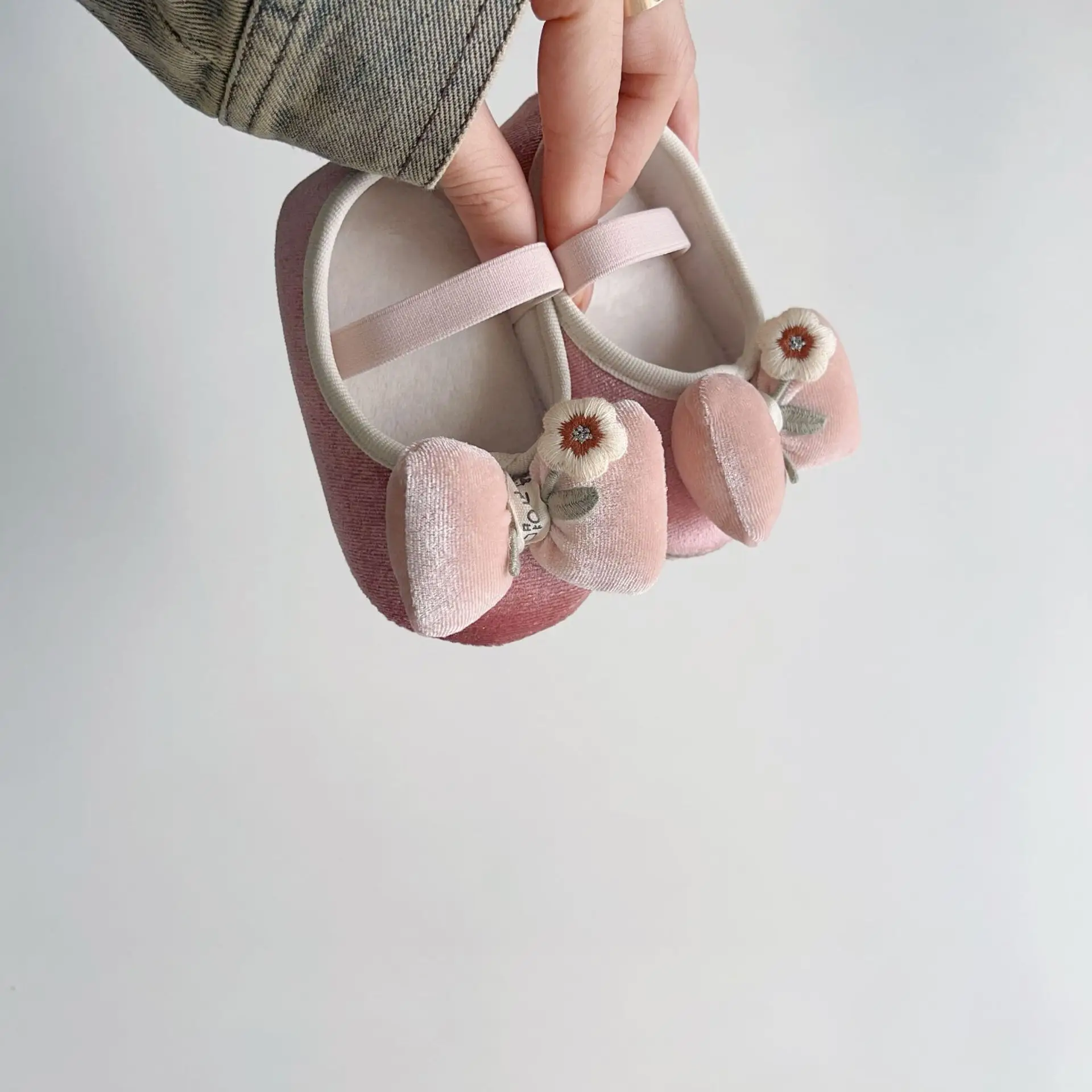 Winter Korean Bubble Bow Baby Shoes Fleece Lined Small — feature 11