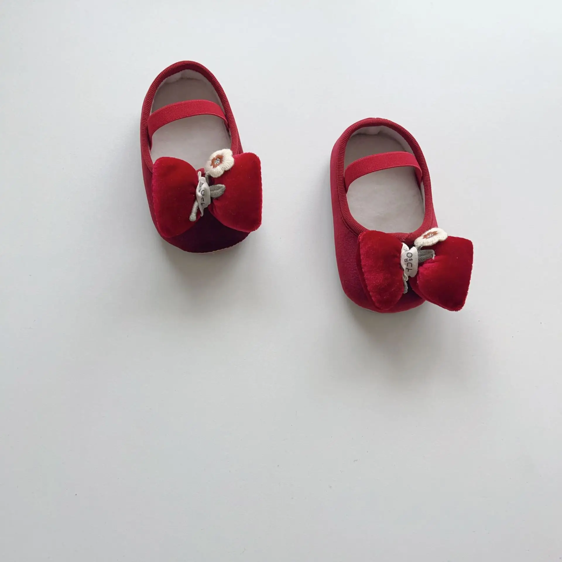 Winter Korean Bubble Bow Baby Shoes Fleece Lined Small — feature 17