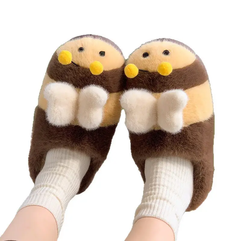 Cute Furry Women's Slippers Brown 2025 - Image 9