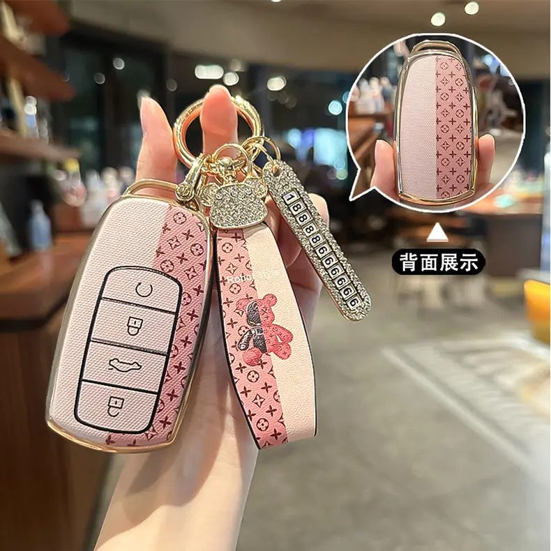 Tiggo 8 Plus Key Cover with Diamond Keys & Key Ring — feature 10
