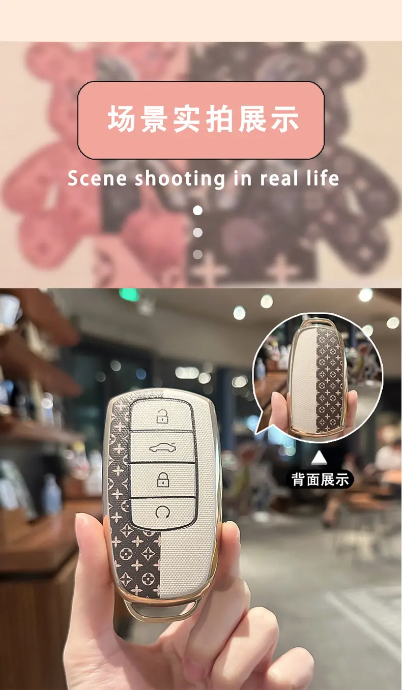 Tiggo 8 Plus Key Cover with Diamond Keys & Key Ring — feature 7