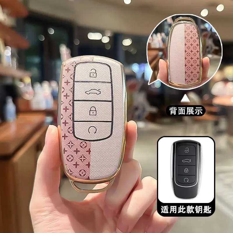 Tiggo 8 Plus Key Cover with Diamond Keys & Key Ring