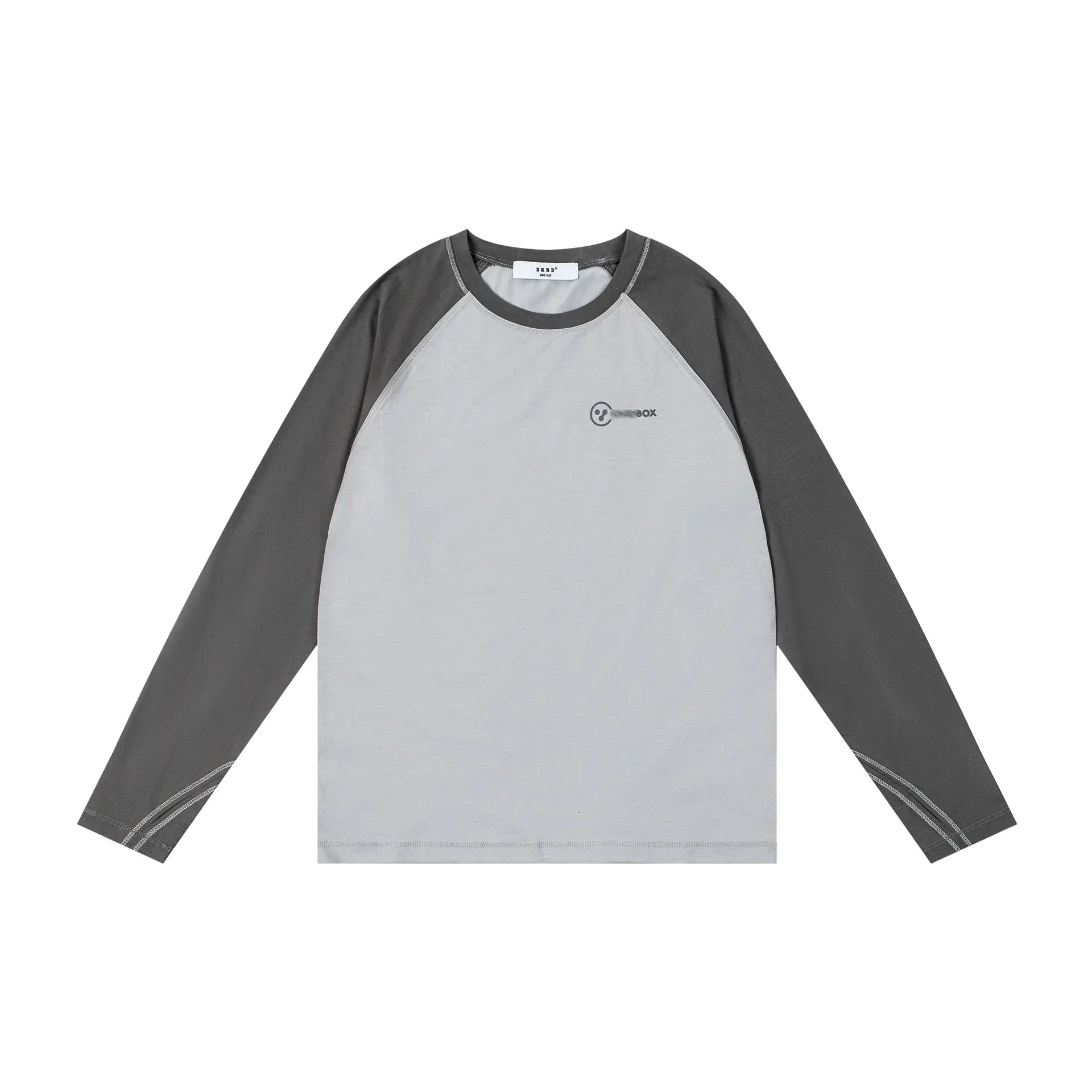 Kids Raglan Sleeve T-Shirt Dark Grey Spring Cotton - Image 3