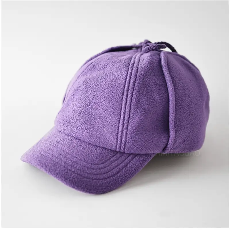Warm Black Fleece Baseball Cap for Men Women - Image 6