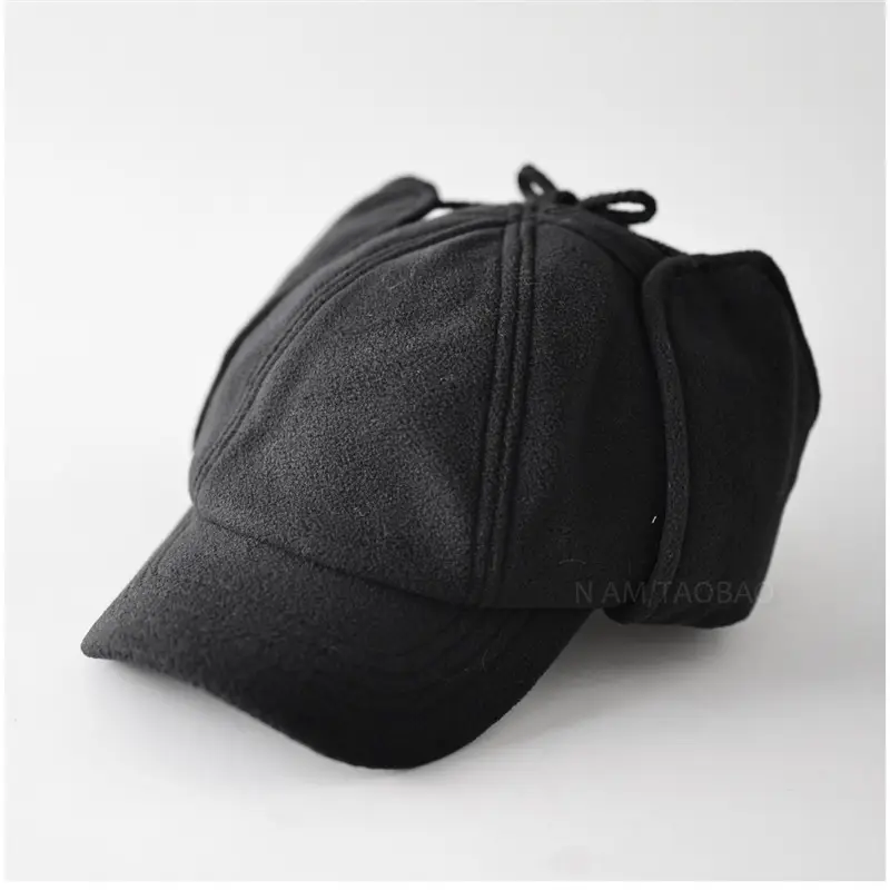 Warm Black Fleece Baseball Cap for Men Women - Image 8