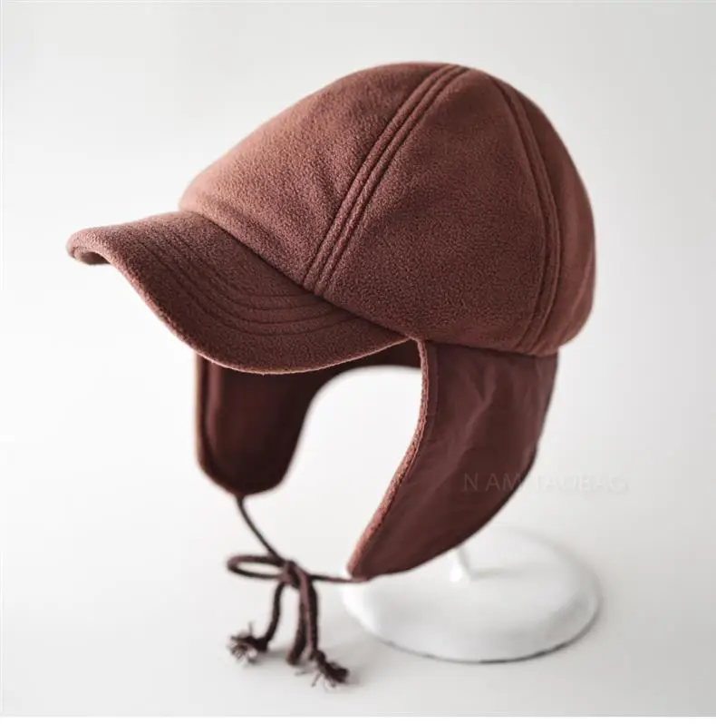 Warm Black Fleece Baseball Cap for Men Women — feature 10