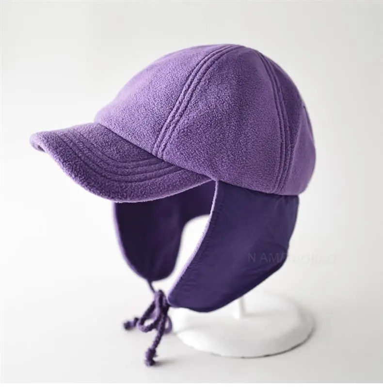 Warm Black Fleece Baseball Cap for Men Women — feature 12