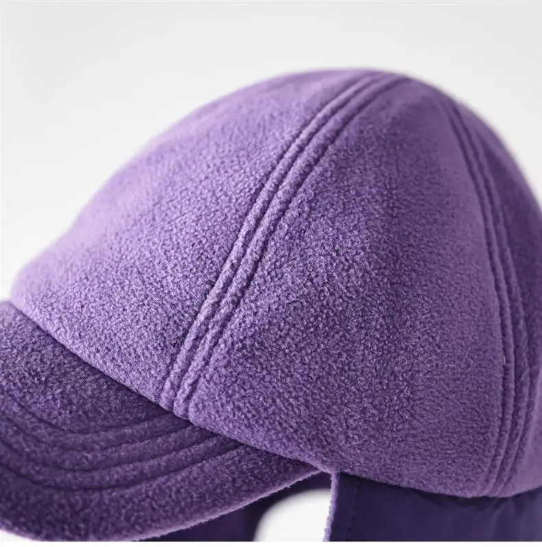 Warm Black Fleece Baseball Cap for Men Women — feature 13