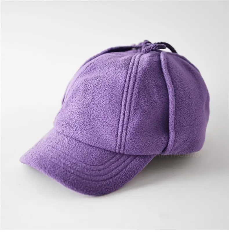 Warm Black Fleece Baseball Cap for Men Women — feature 6