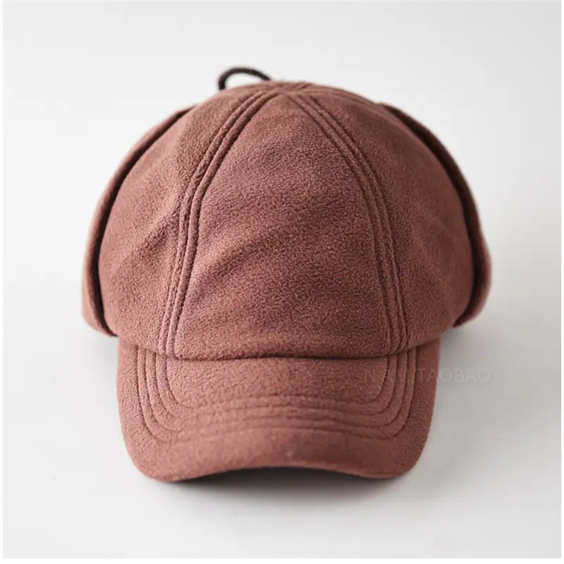 Warm Black Fleece Baseball Cap for Men Women - Image 2