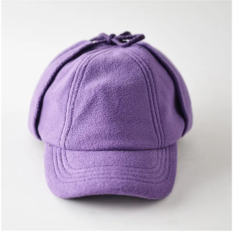 Warm Black Fleece Baseball Cap for Men Women - Image 3