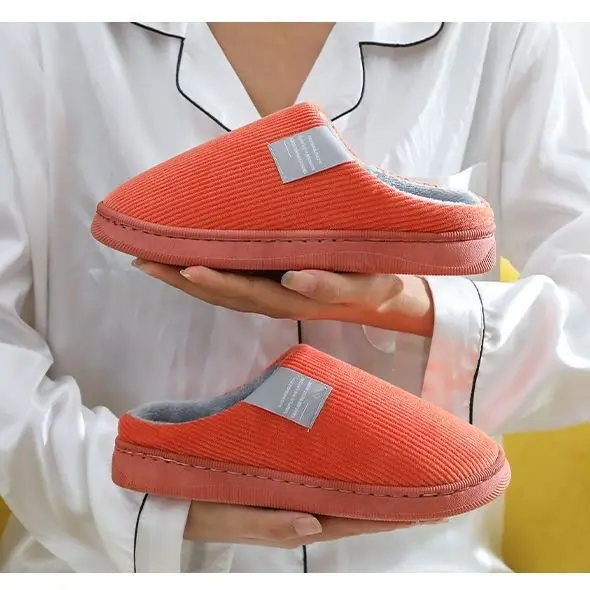 Cotton Slippers Wholesale Women's Autumn and Winter Couple Slippers Men's Winter Confinement Indoor Home Thick-Soled Home Warm Cotton Shoes