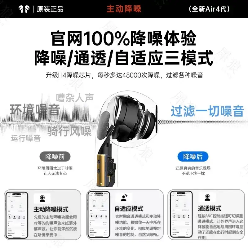 Original Huaqiangbei 7Th Generation New 4/5Th Generation Wireless Bluetooth Headset Semi-In-Ear High-Definition Noise Reduction Stereo Headset - Image 7